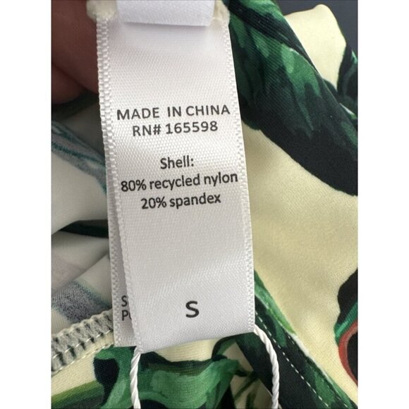 Andie Women's S Waikiki Coverup Swim Dress Stretchy Ivory Palm NWT 9556 - Picture 15 of 16